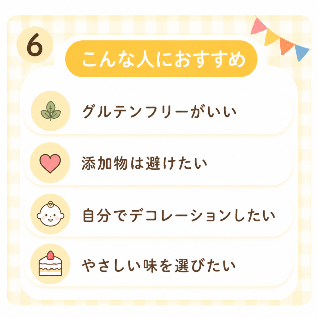 てんしのけーきはこんな人におすすめ・グルテンフリーがいい